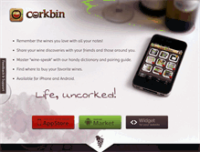 Tablet Screenshot of corkbin.com